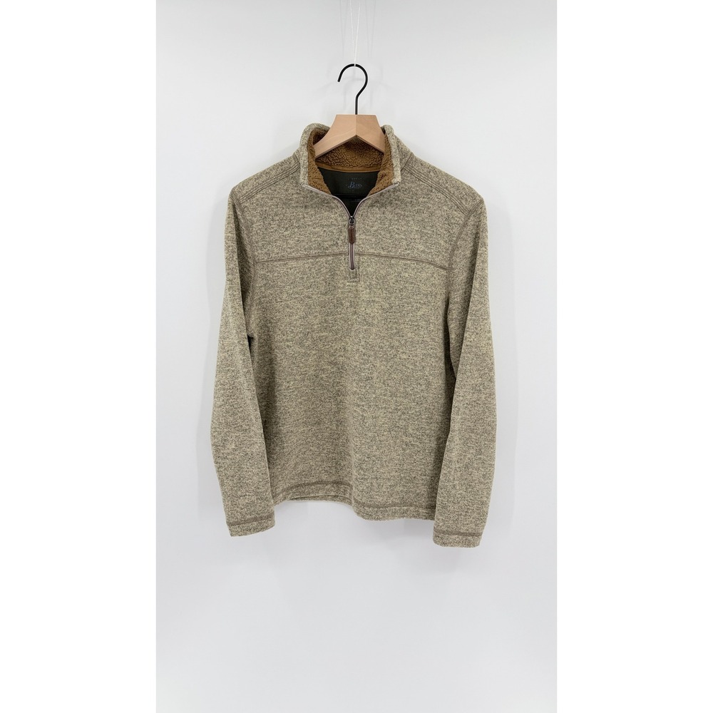 GH Bass Quarter Zip Pullover M Sherpa Fleece Neck Gorpcore Utility Cabincore